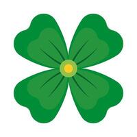 A four leaf clover is shown on a white background vector