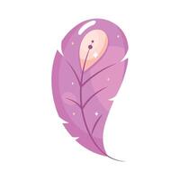 A purple feather with stars on it vector