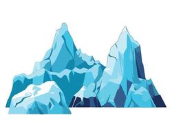 Icebergs on a white background vector