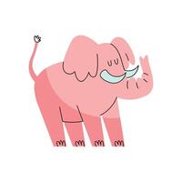 A cartoon elephant with a mustache vector