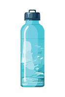Water bottle with water in it on a white background vector