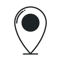 A location marker icon on a white background vector