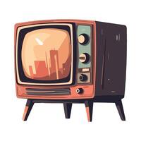 Retro tv illustration vector