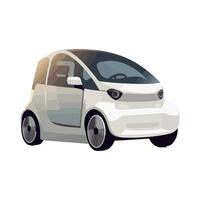 Smart car on white background illustration vector