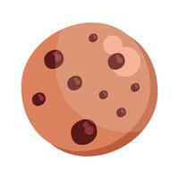 A chocolate chip cookie with a white background vector