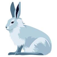A cartoon rabbit sitting on a white background vector