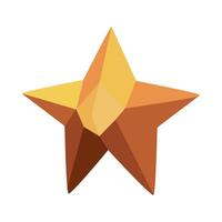 A star is shown in a low poly style vector