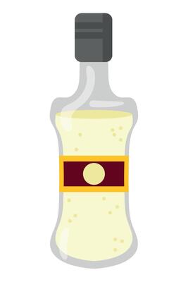 A bottle of alcohol with a label on it