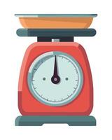 An illustration of a kitchen scale vector