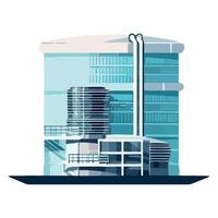 An illustration of a large industrial building vector
