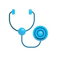 A blue stethoscope with a blue ball attached to it vector
