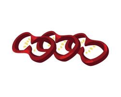 A red ring with a yellow center vector