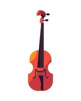 A violin is shown on a white background vector