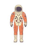 An astronaut suit on a white background vector