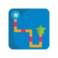 A colorful icon with a star and a star vector