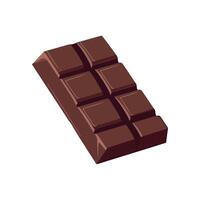 A chocolate bar is shown on a white background vector