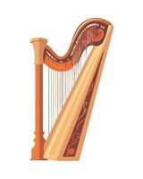 A harp is shown on a white background vector