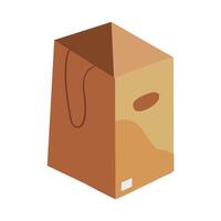 A brown paper bag on a white background vector