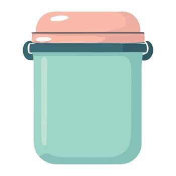 A jar with a lid on a white background vector