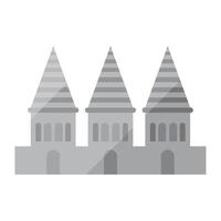 An icon of a building with three spires vector