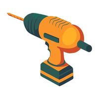 A drill is shown on a white background vector