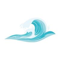 A blue wave with a white background vector