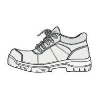 A drawing of a pair of shoes with laces vector
