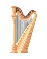 A harp is shown on a white background vector