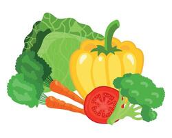 Vegetables and fruits vector