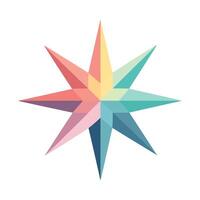 A colorful star with a white background vector