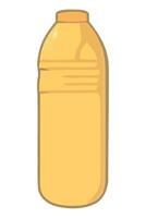 A yellow plastic bottle with a lid on it vector