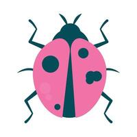 A ladybug with black spots on its back vector