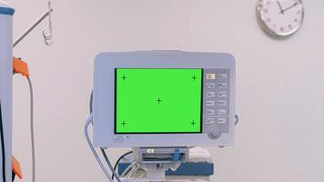 Digital heartbeat machine with green screen and tracker marker. 4k footage. video