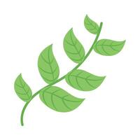 A green leaf icon on a white background vector
