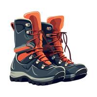 A pair of hiking boots on a white background vector