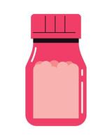 A jar of pills on a white background vector