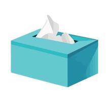 A blue box with tissue in it vector