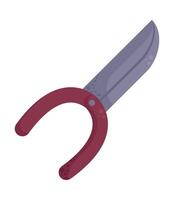 A pair of scissors with a handle on the end vector