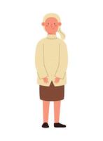 An illustration of a woman in a sweater vector