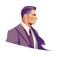 A man in a suit and tie vector