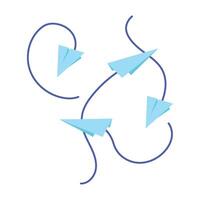 Paper airplane illustration vector