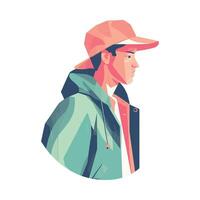 A man in a hat and jacket vector