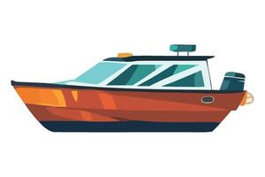 A boat on a white background illustration vector
