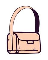 A handbag with a strap on it vector