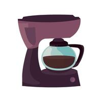 Coffee maker with coffee in the glass carafe illustration vector