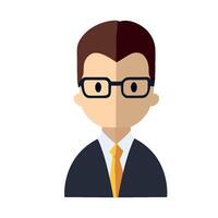 A man in glasses and a tie is wearing a suit vector