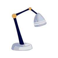 A lamp on a desk with a light bulb vector