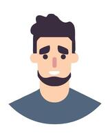 A man with a beard and a mustache vector