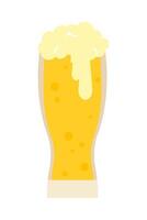 Beer glass with foam and foam illustration vector