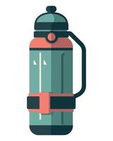 A water bottle with a strap on it vector
